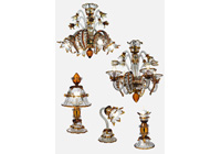 Glass chandeliers